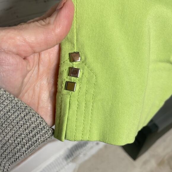 Christopher & Banks Signature Slimming Capri Pants Lime Green Size 4 - Picture 4 of 6